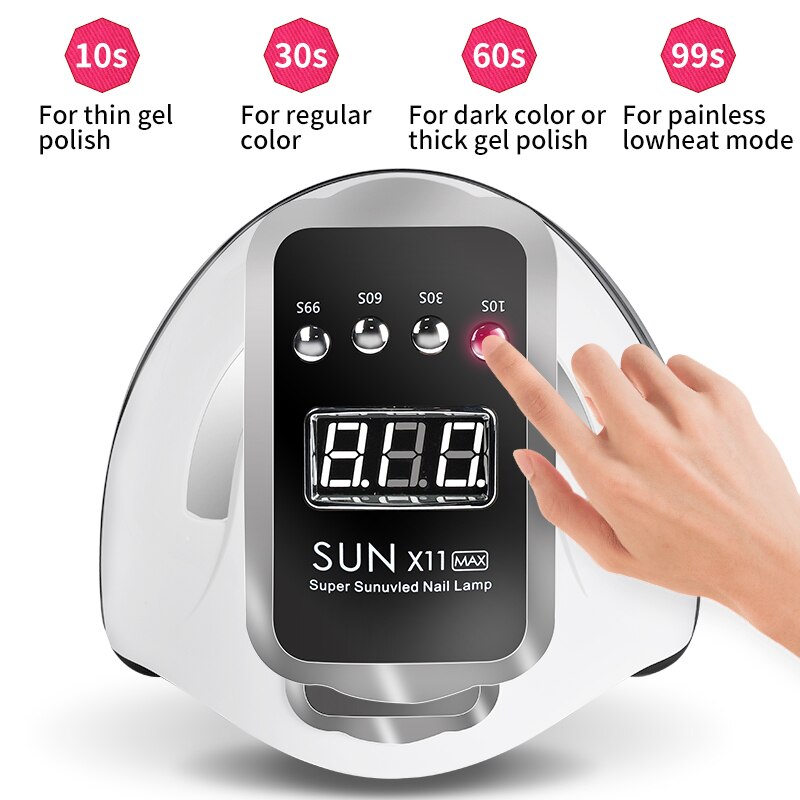 LNWPYH Nail Dryer LED Nail Lamp UV Lamp for Curing All Gel Nail Polish With Motion Sensing Timer Manicure Pedicure Salon Tool