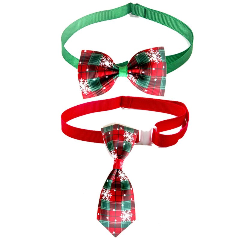 2 stk kæledyr jul plaid slips slips kat hund krave justerbar til xmas festival kjole op foto værktøjer kæledyr tilbehør: 03