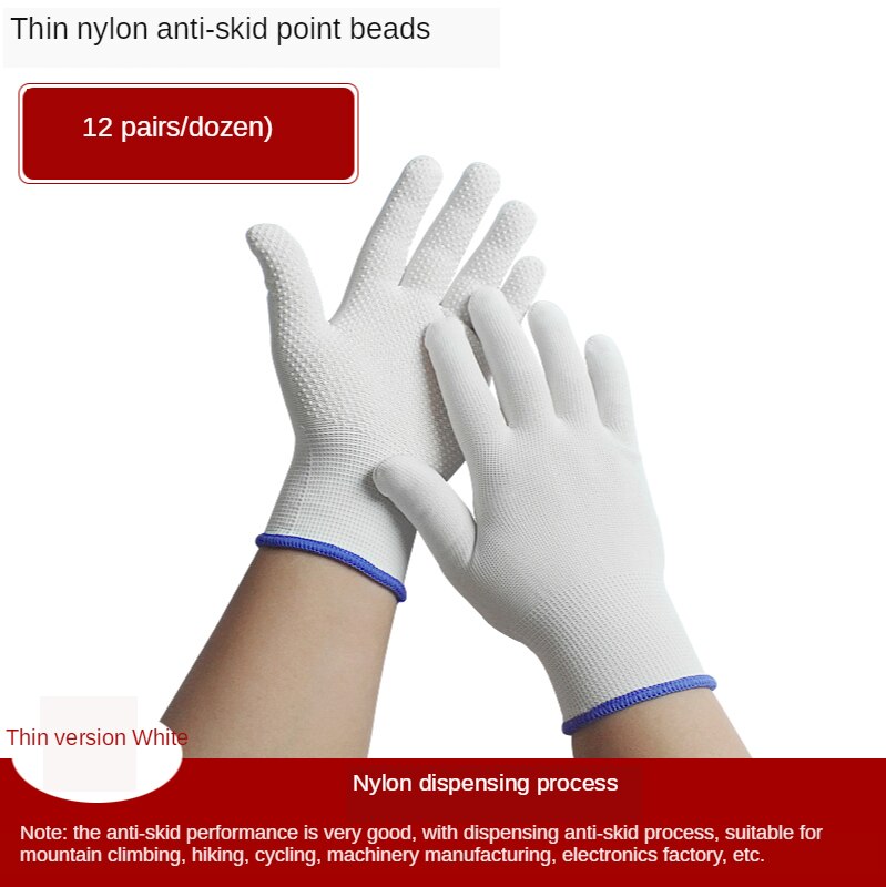 Gants chauds et fins en Nylon, pour femmes et hommes, avec pois, élastique pour vélo