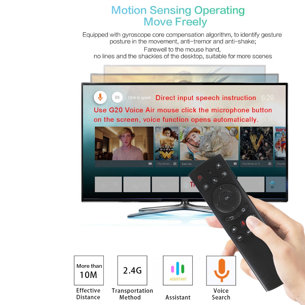 kebidu G20S Voice Control 2.4G Wireless G20 Fly Air Mouse Keyboard Motion Sensing G10S Mini Remote Control For Android TV Box PC