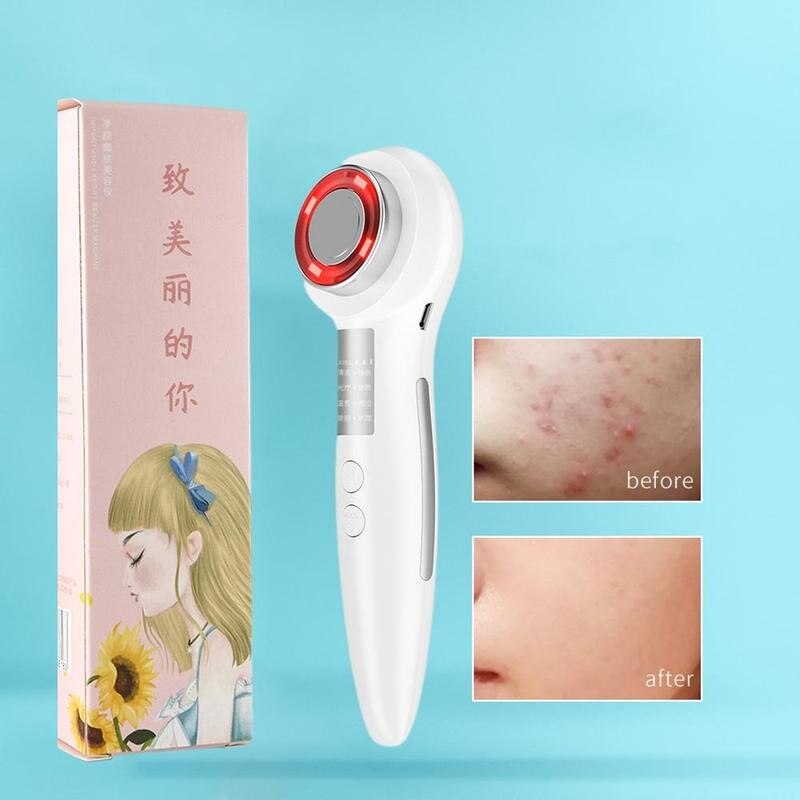 Skin Facial Massager Rejuvenation Radio Frequency 2 Light LED Face Cleaning Lifting Wrinkle Removal FR Skin Care Tools