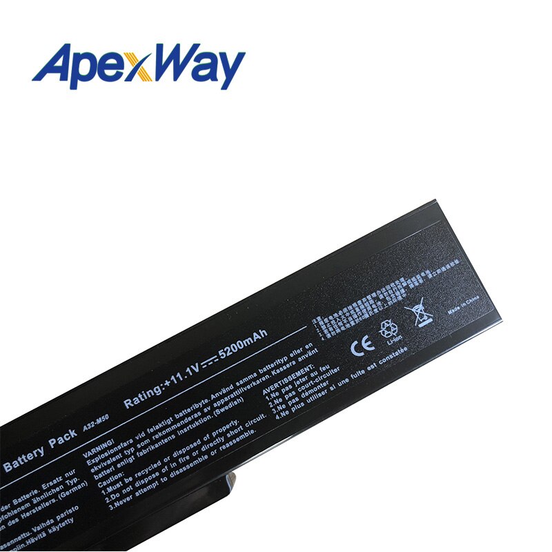 Batería del ordenador portátil para Asus N61 N61J N61D N61V N61VG N61JA N61JV N53 A32 M50 M50s N53S N53SV A32-M50 A32-N61 A32-X64 A33-M50