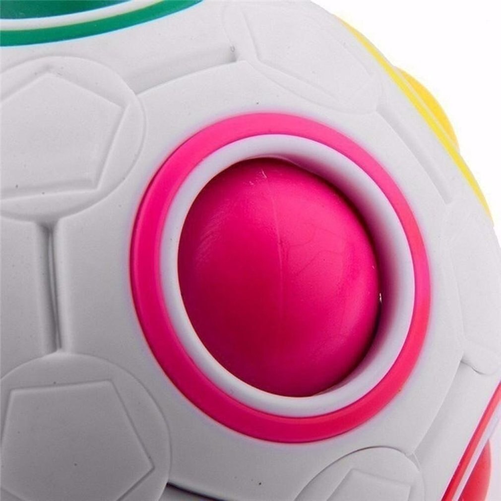 Neue Heiße Seltsame-form Magic Cube Spielzeug Schreibtisch Spielzeug Anti Stress Regenbogen Ball Fußball Puzzles Stressabbau