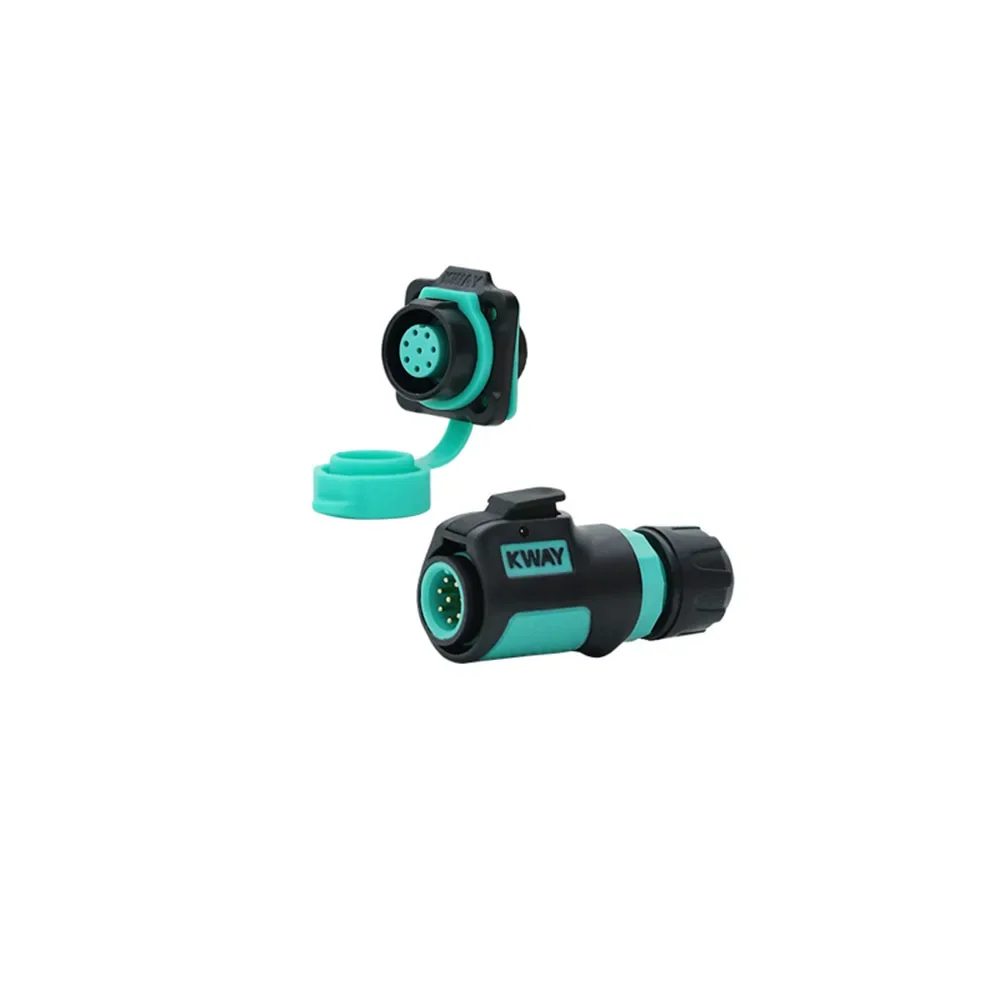 KWAY K12 Male Plug Female Socket IP68 Bulkhead M12 2 3 4 5 6 7 8 Pin Waterproof Electrical Connector Energy Scooter Charger: Gold