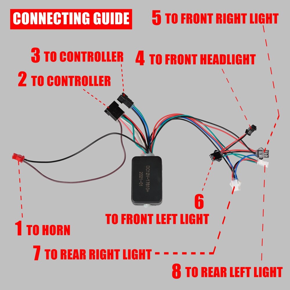 Originele 12V Dc Converter Aansluiten Tussen Led Licht En Controller Voor Vsett 10 + Elektrische Scooter Controle Lamp & hoorn Module