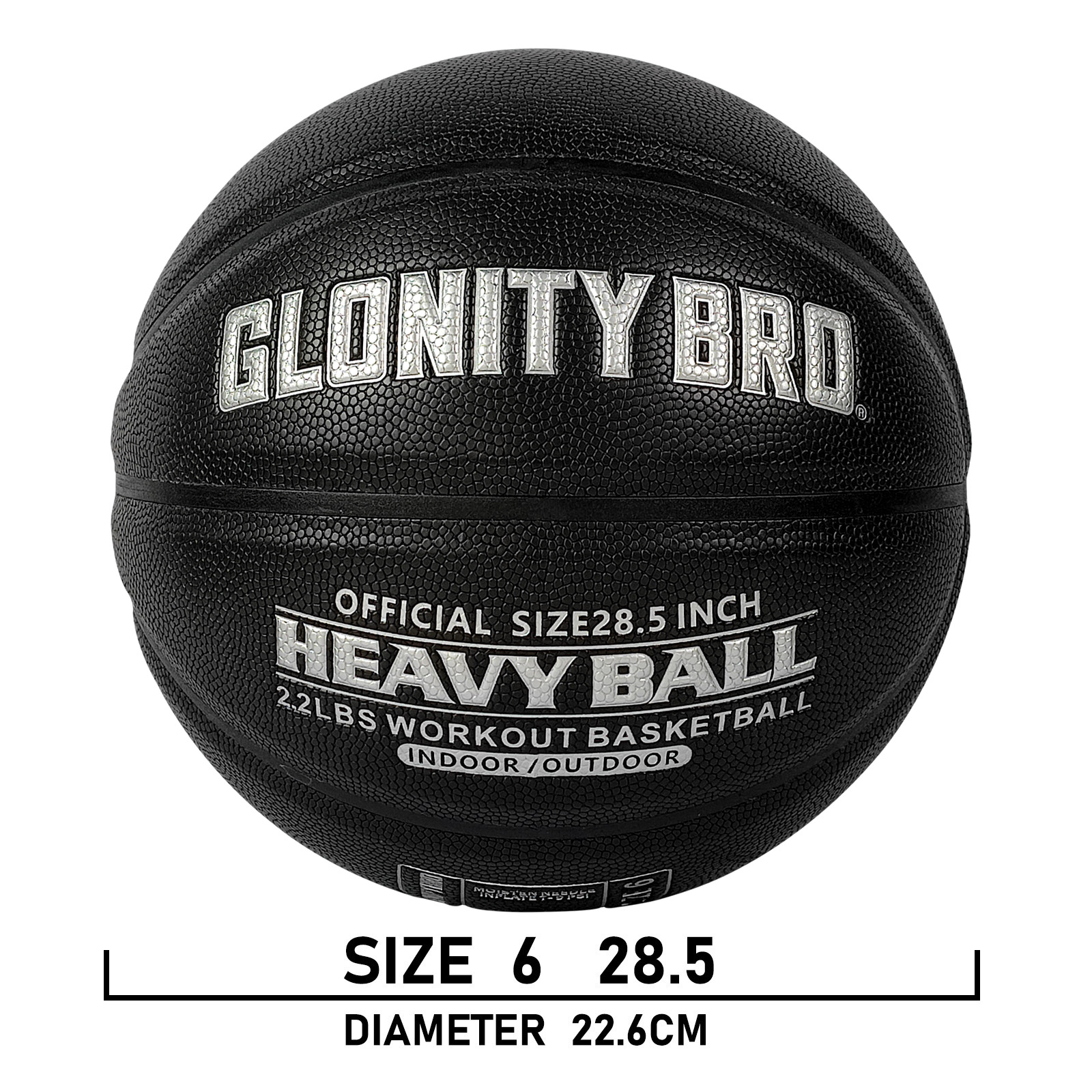 Baloncesto agraciado de 3 libras, tamaño 7, pelota pesada de entrenamiento especial para interiores y exteriores para mejorar la manejo de la pelota, habilidad de paso de goteo: Azul marino