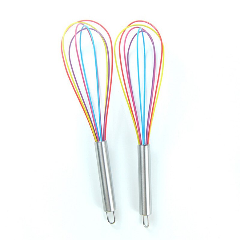 1 Uds beber batidor mezclador de huevo de silicona batidores de cocina herramienta Mano huevo Espumador mezclador Wisk cocinar licuadora