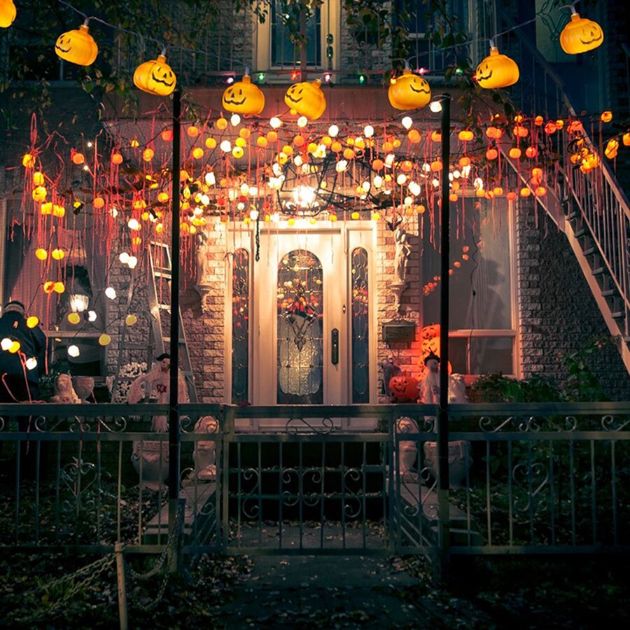 10 Leds 20 Leds 30 Leds Pompoen Led Lichtslingers Opknoping Pompoen Fairy Lights Voor Halloween Party Christmas Decorations Gerlyanda