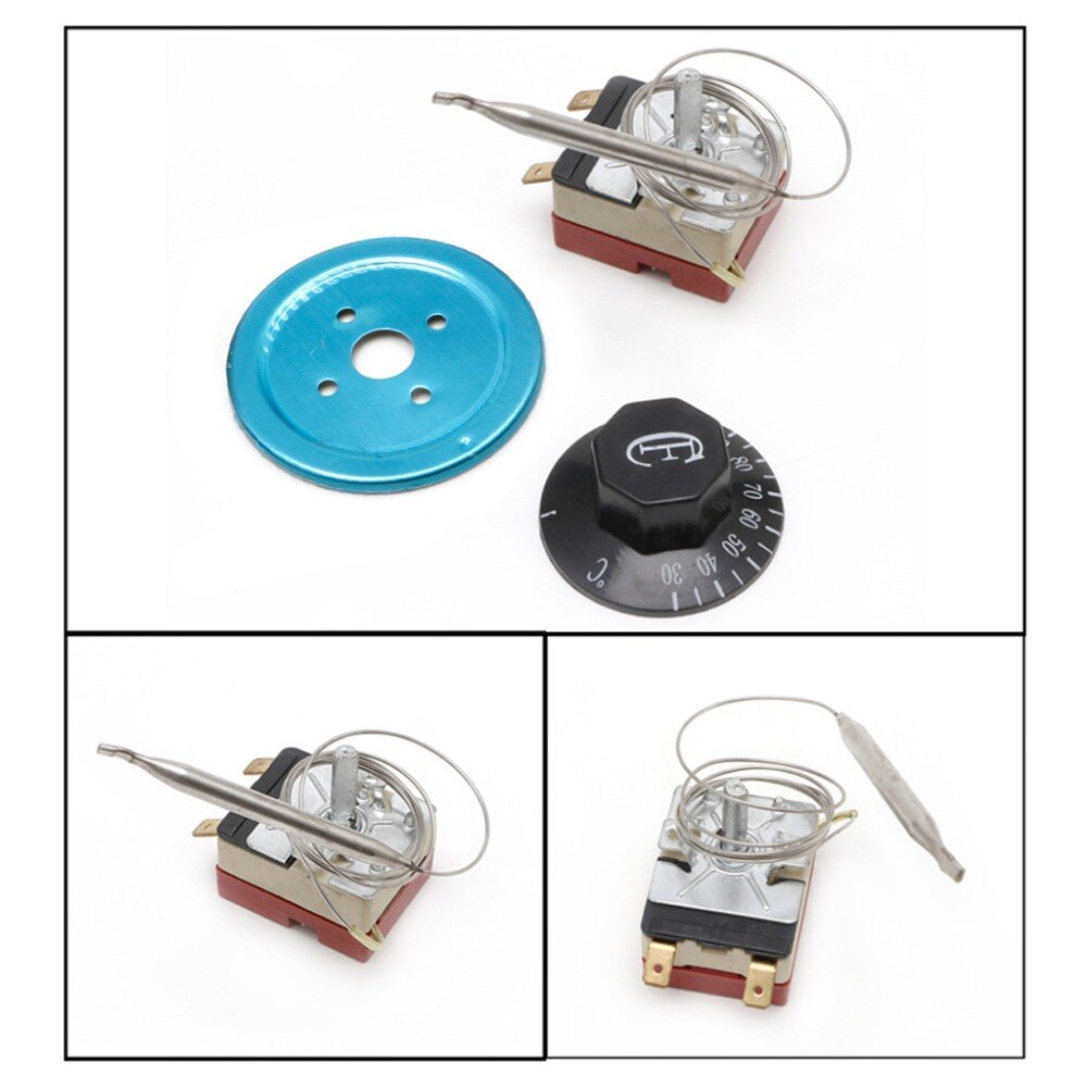 250V 16A Temperature Controller 30-110 Celsius Thermostat Knob Capillary Switch