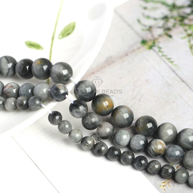 Commercio all'ingrosso Naturale di Eagle Eye Pietra 7A / 5A / 3A Beads Allentato Rotondo Per Monili Che Fanno I Braccialetti Fai Da Te Accessori di Trasporto trasporto libero