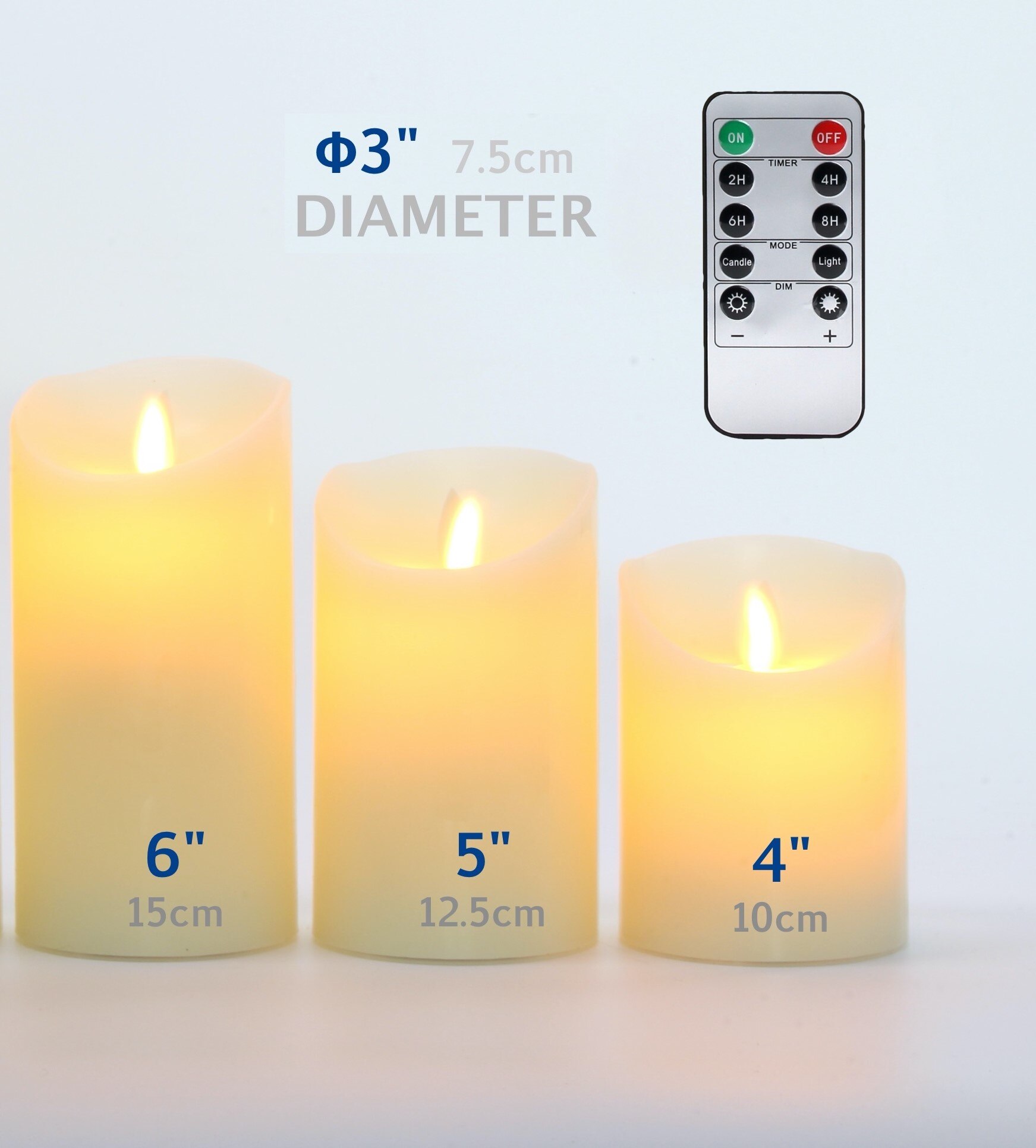 Velas LED sin llama, pilares LED con pilas, cera Real y mecha de llama móvil, vela parpadeante con Control remoto: Rosa