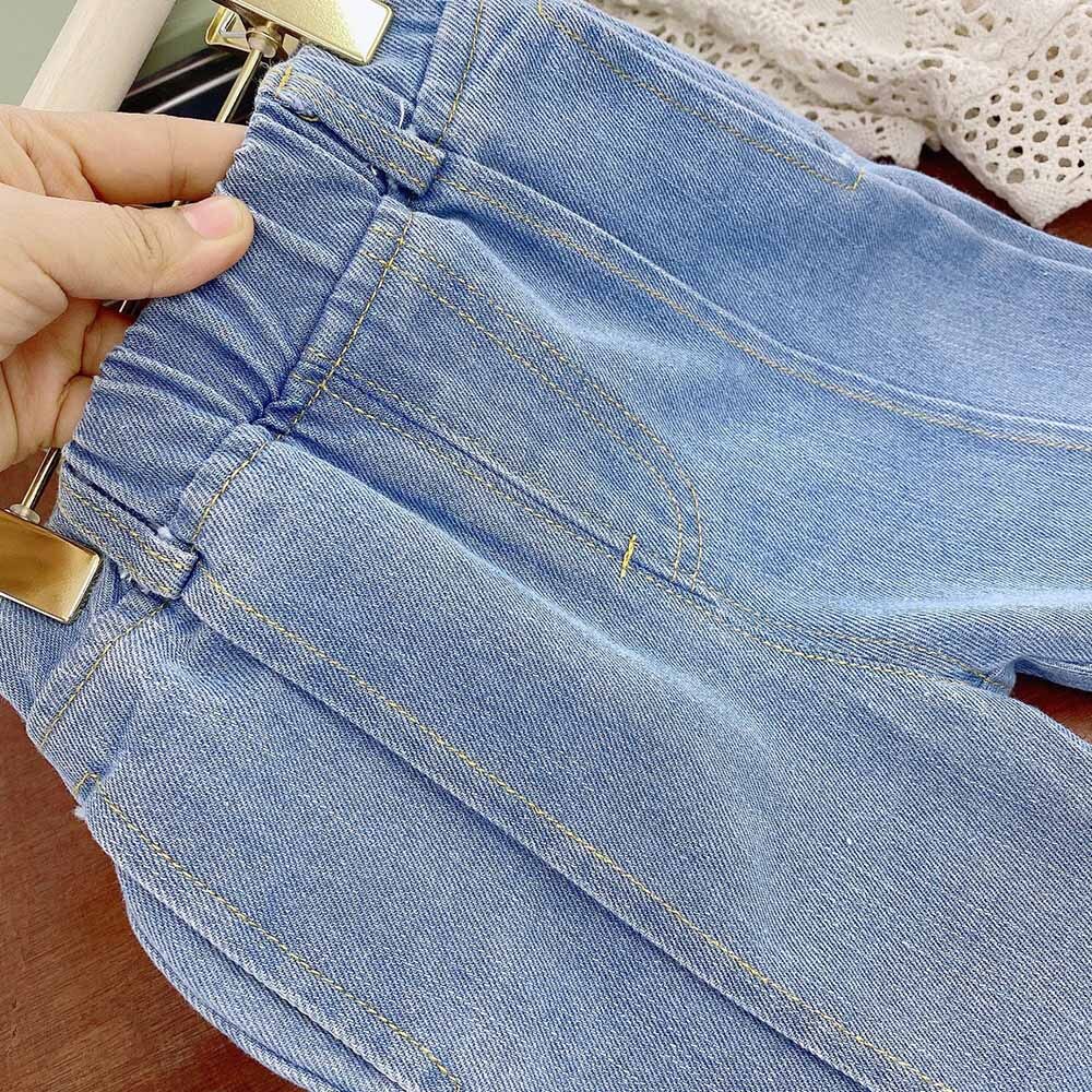 Halilo Del Bambino Del Ragazzo Dei Pantaloni Blu di Colore Solido di Autunno della Molla Per Bambini Boutique di Abbigliamento Ragazza Infantile Pantaloni Casual Unisex Delle Ragazze Dei Ragazzi Dei Jeans