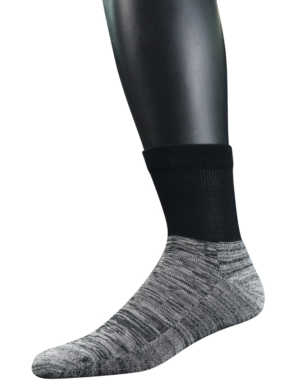 Mannen 4 Pairs Bamboe Diabetische Sokjes met Naadloze Teen En Kussen Zool, L Size (Sokken Maat: 10-13)