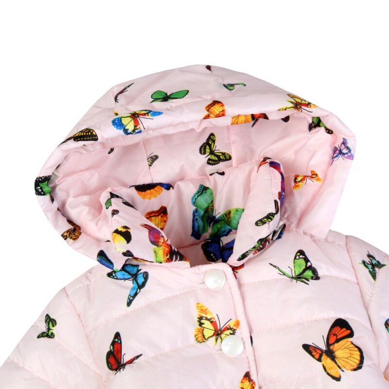 Spædbørn kid bomuld sommerfugl jakke børn pige frakke toddler baby varm outwear piger vinter efterår frakke