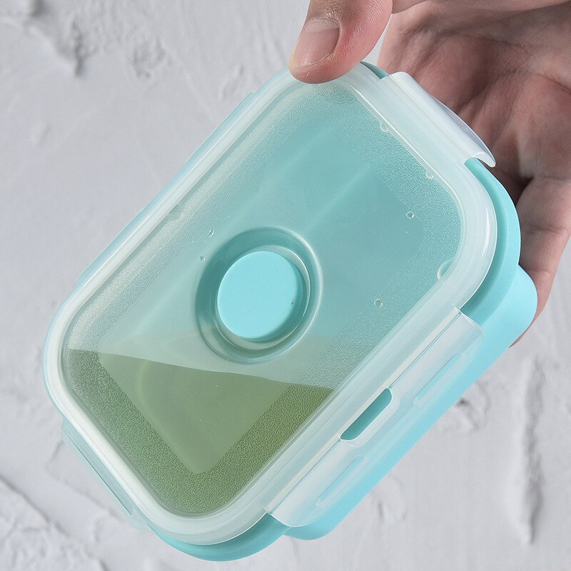 Hotsale Lunch Box Bento Retractable Foldable Fresh-Keeping Bowl Silicone Folding Lunch Boxes Set Container with Lid