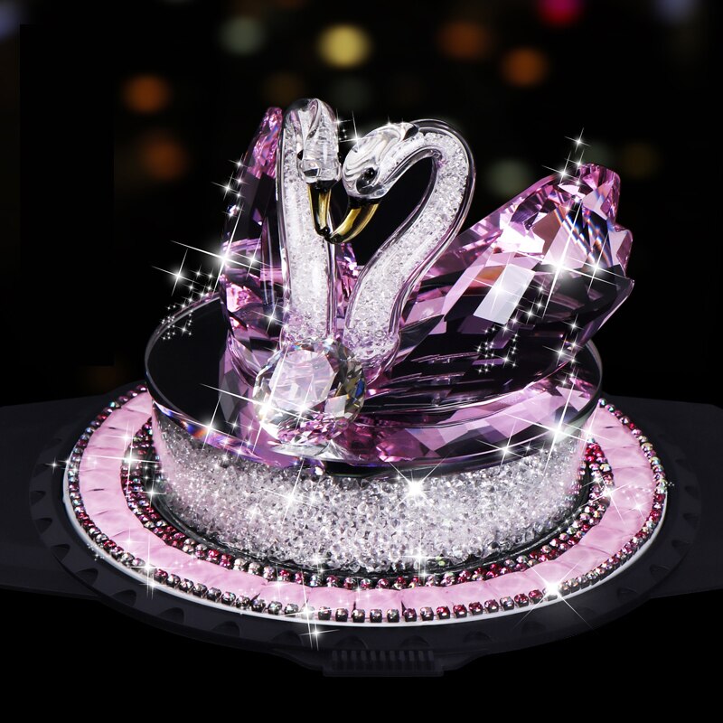 Krystallsvan bil ornament dekorasjon interiør bil parfyme kjøretøy dashbord ornament fødselsdag til kvinnelige jenter