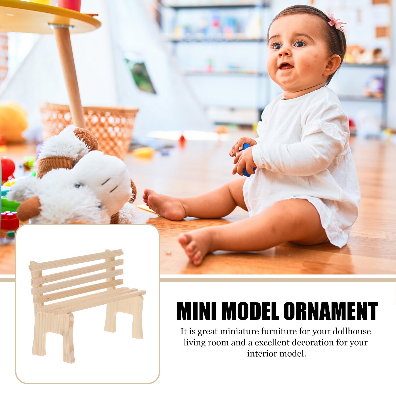 Miniature Bench Model Miniature Bench Wooden Bench Model Ornaments