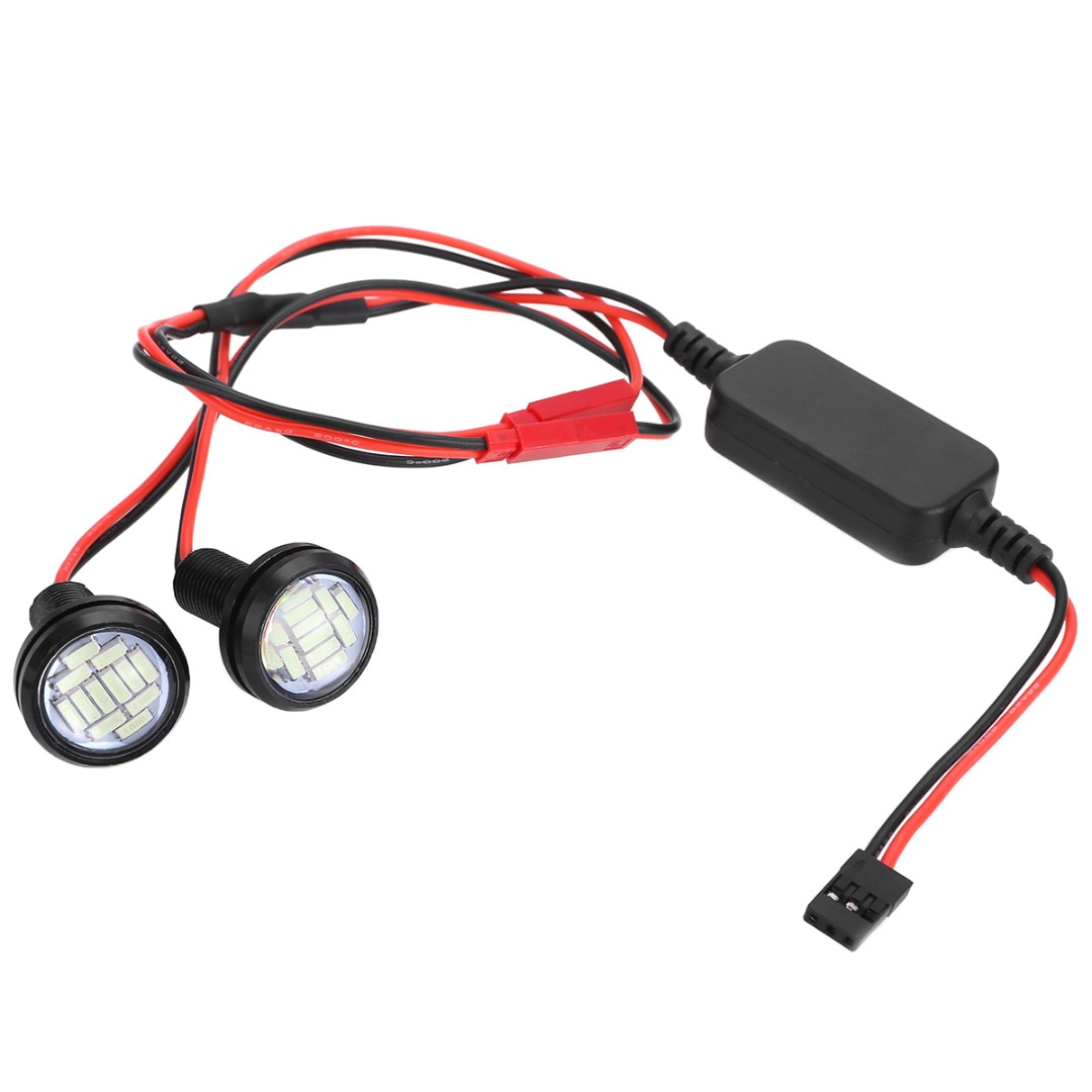 2 stk / sæt 3v-12v led 2w frontlys forlygte spotlight blå hvide frontlys til 1:10 rc biltilbehør