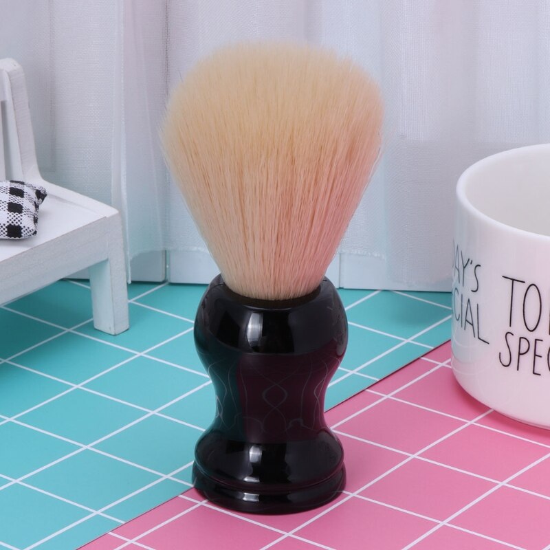 Plastic Handvat Scheren Beer Borstel Nylon Haar Voor Mannen Vader Kapper Tool 1Pc