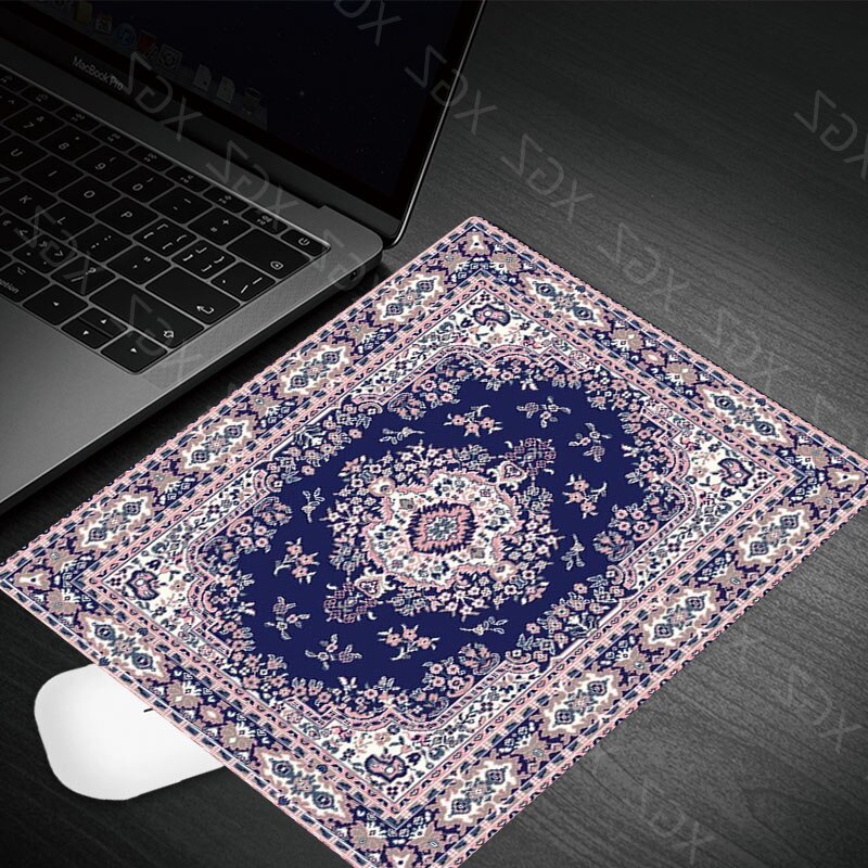 Yzuoan Persian Carpet Big Rubber Non-slip Laptop Gaming Keyboard Mouse Pad for CS GO Dota LOL 22X18CM: 22x18-6