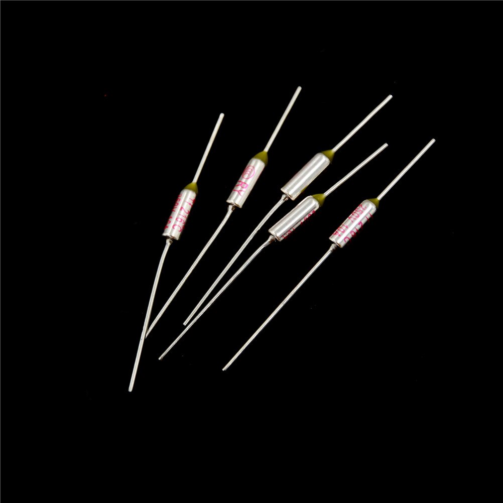 5Pcs SF214E 10A 250V Micro Mini Elektrische Temp Thermische Zekeringen Temperatuur Zekering Thermische Cutoff