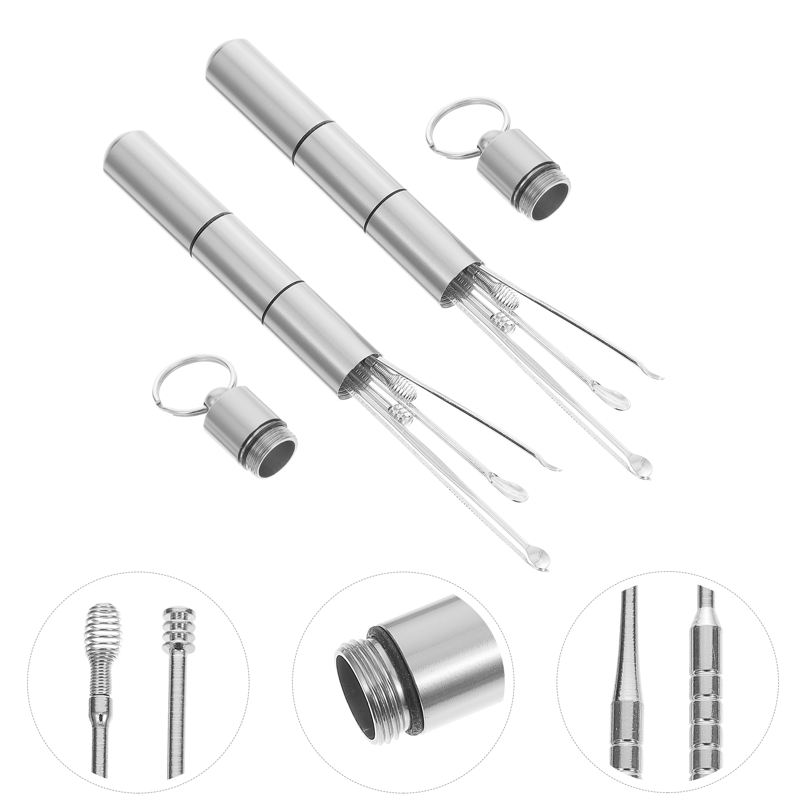 12pcs/2 Sets Ear Picking Spoon Tools Earwax Removal Tools Portable Ear Cleaning Tools
