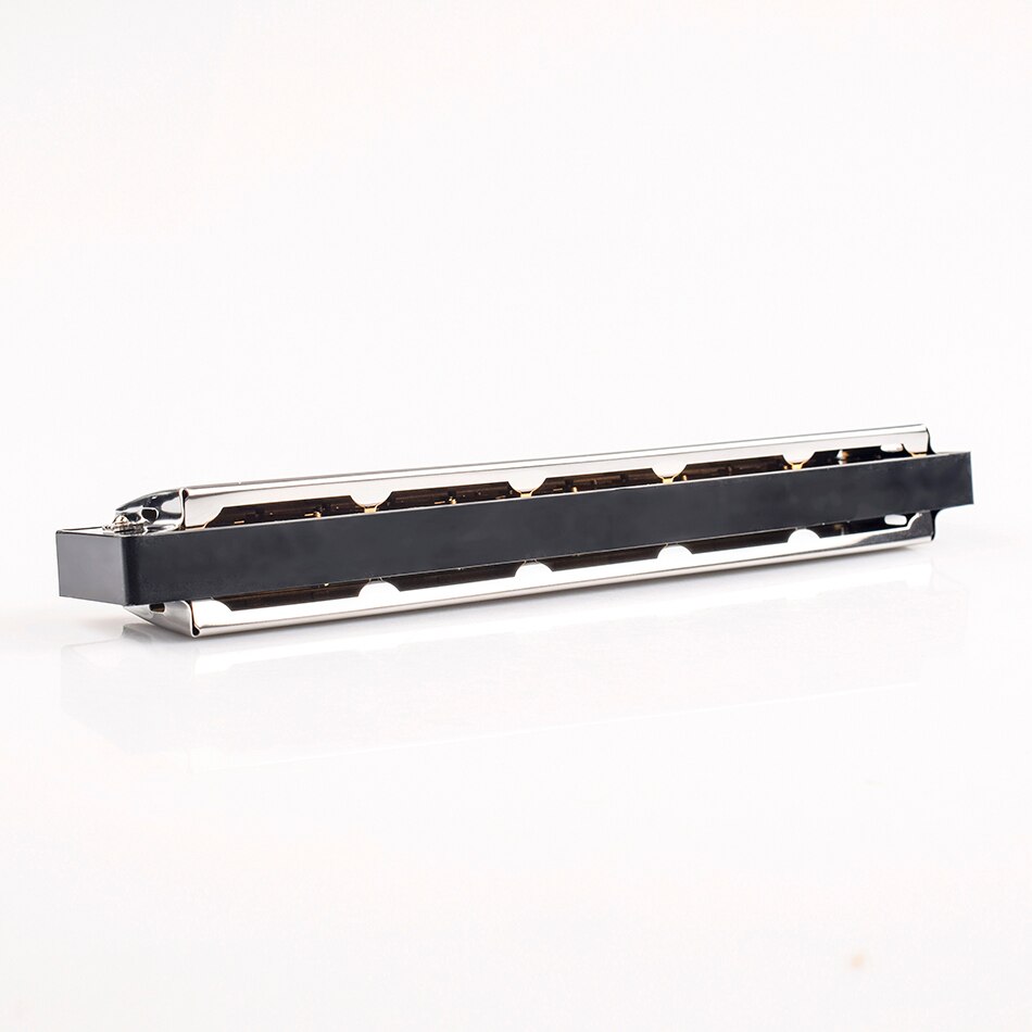 SWAN 24 Holes Tremolo Harmonica C Key Polyphony Harmonicon Octave-tuned Mouth Organ Harmonica with box