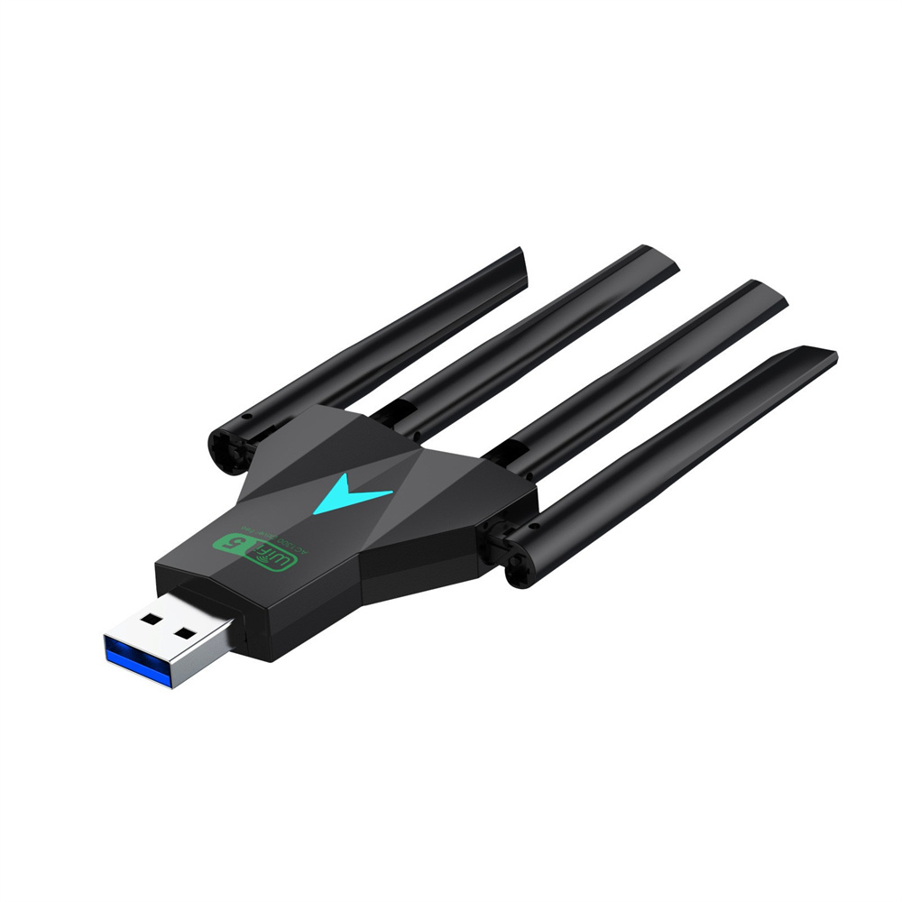 4 Antenna WiFi USB Adapter Dual Band 2.4G+5Ghz 1300Mbps Wi-Fi Dongle USB3.0 High-Speed Wireless Card Receiver For PC/Laptop Win
