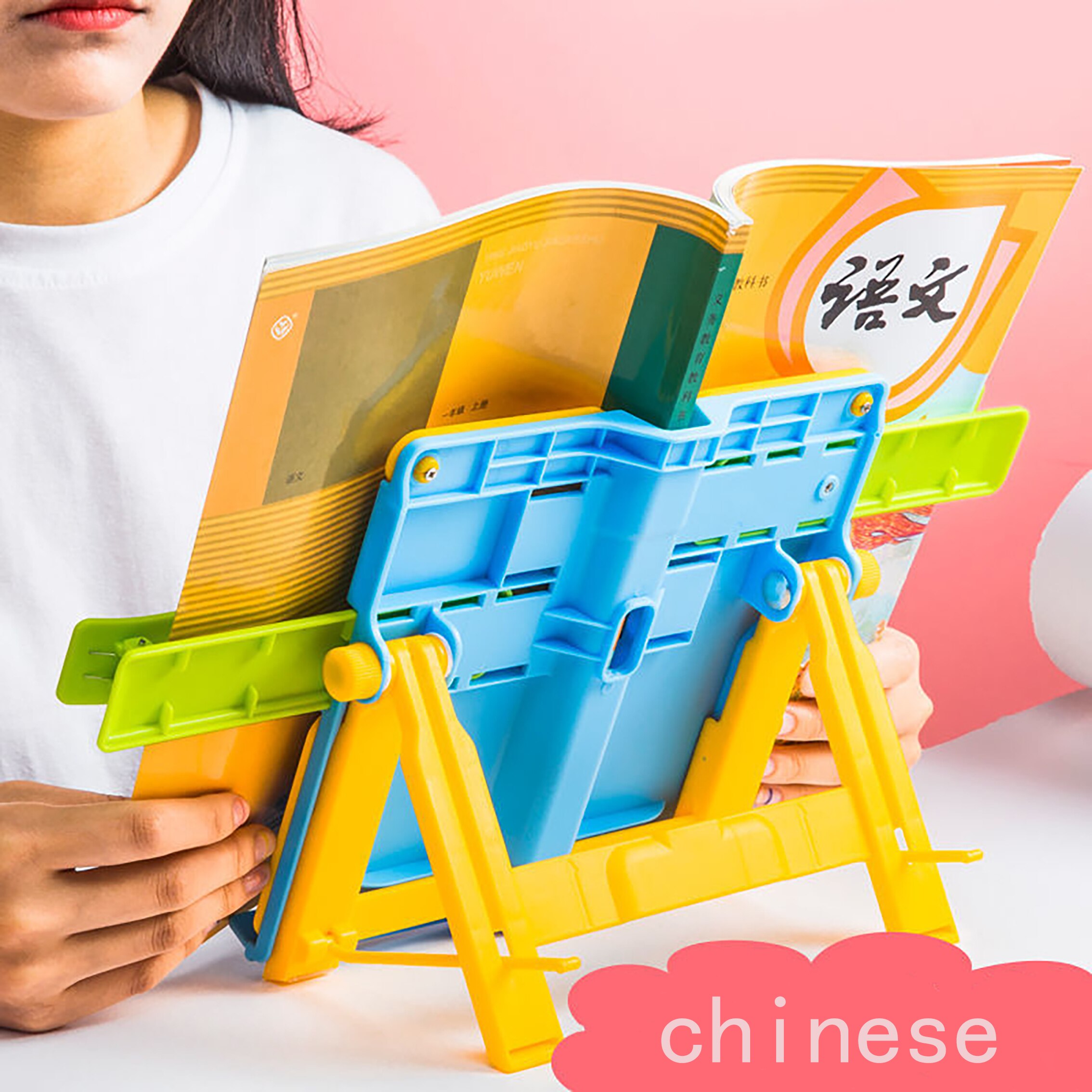 Reading Rack Student Folder Ins Multifunctional Girl Heart Bookshelf Primary School Students Simple Table Book Folder Binder