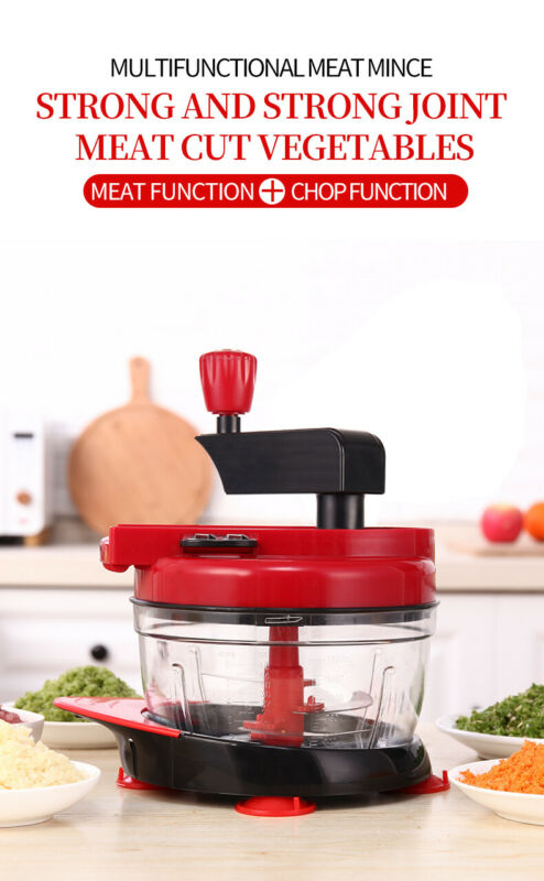 Hand Operate Manual Meat Grinder Sausage Beef Mincer Maker Rotary Stainless Steel Blade Chopper Home Kitchen Food Fruit Tool