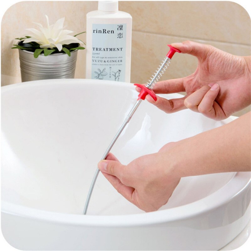 Drain serpent, Drain nettoyant bâtons colmatage décapant outils de nettoyage 23.6 pouce printemps tuyau dragage outils ménage pour évier de cuisine