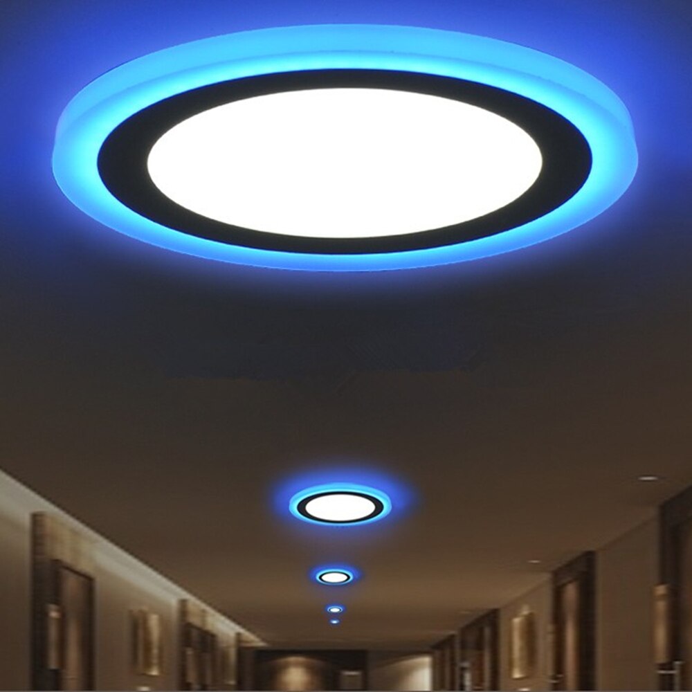 [DBF] Moderne Ronde/Vierkante Plafondlamp Dimbare 6W 9W 16W LED Panel Light Warm /koud Wit + Blauw Licht voor Gangpad woonkamer Decor