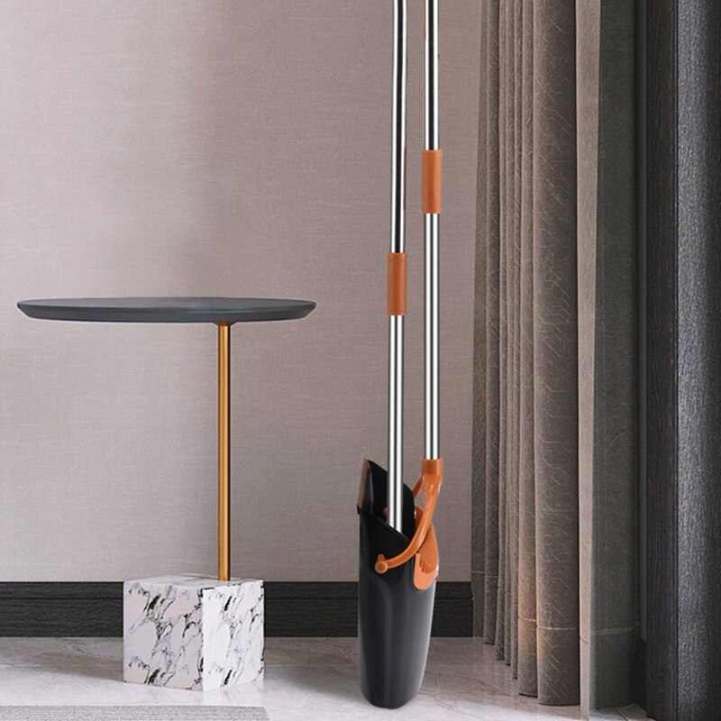 Praktische Bezem En Stoffer Set Haren Rechtop Stand Up Lichtgewicht Lange Handvat Bezem Kam Indoor Outdoor Voor Thuis Keuken