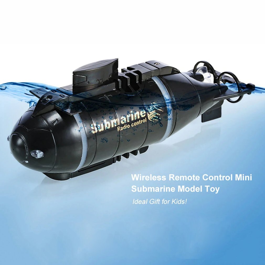 Electric Mini Radio RC Submarine Plastic Boat Torpedo Assembly With LED Light 5 Colors Waterproof Toy Kids Explore the Sea