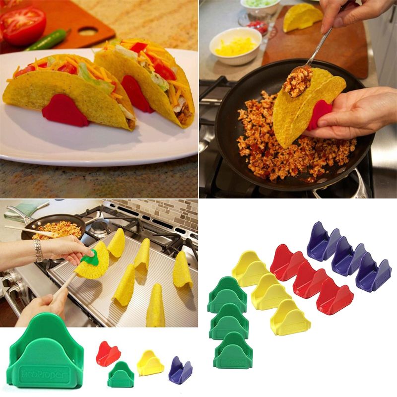 12 pieces/set of Mexican pizza clips plastic wavy shelves kitchen cooking tools