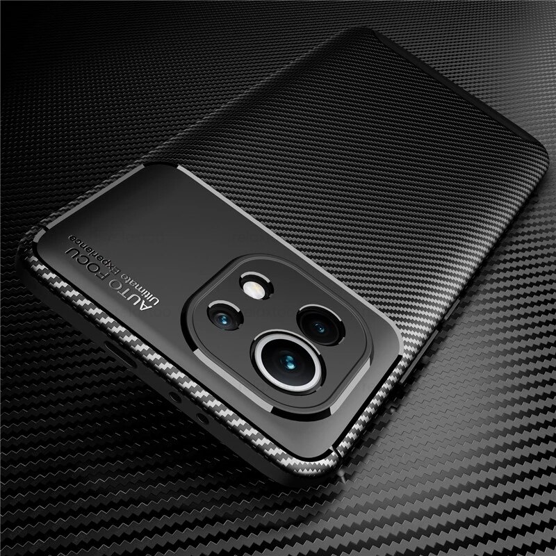 Voor Xiaomi Mi 11 Lite 5G Ne Case Carbon Fiber Schokbestendig Siliconen Coque Xiomi Xiaomy Mi11 Lite Licht 11 lite 4G Matte Tpu Cover