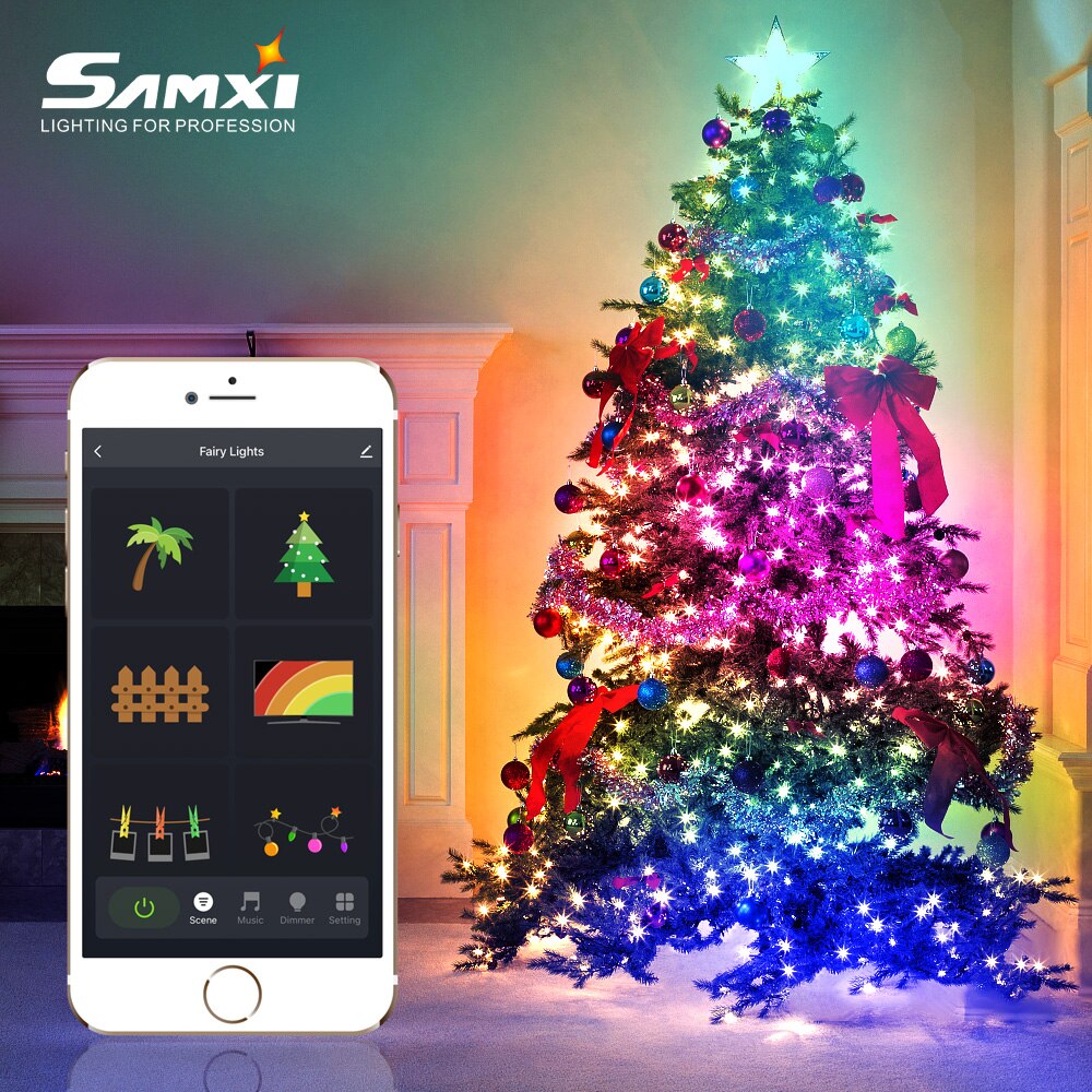 LED Fairy Light Christmas Decoration String Lights APP Intelligent Control Garland 5M/10M Year Home Decor Light