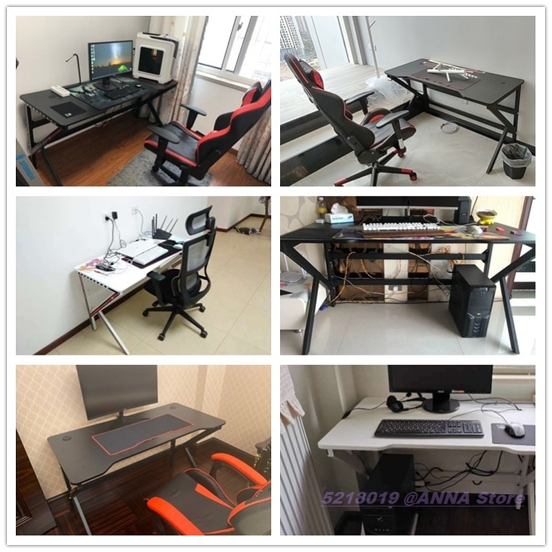 Hottest Gaming Desk 80x60x75CM Black White Desktop Computer Table Home Bedroom Game table Matched Chair Option