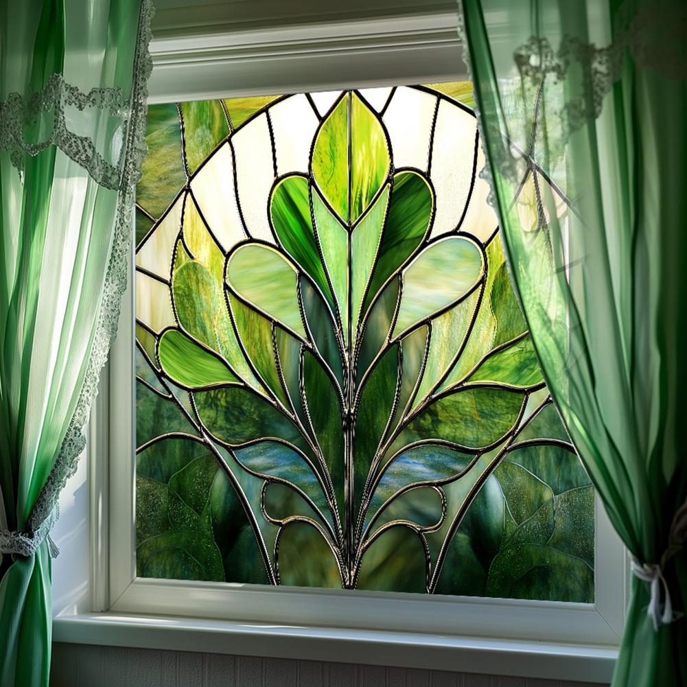 Stained Glass Static Window Privacy Film Sun Blocking Glass Cling Waterproof PVC Home Bathroom Window Covering Film Sticker