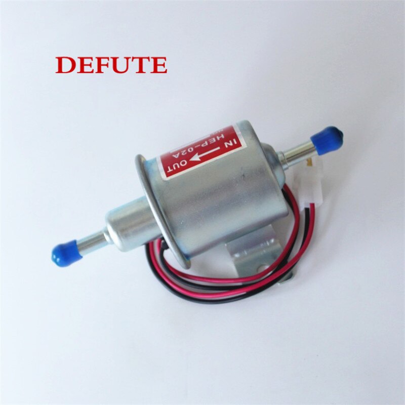 HEP-02A Elektrische Brandstofpomp – 12V/24V, Lage Druk, Voor Boot, Motorfiets, ATV, Auto – Koper, 5/16 Inch Aansluiting