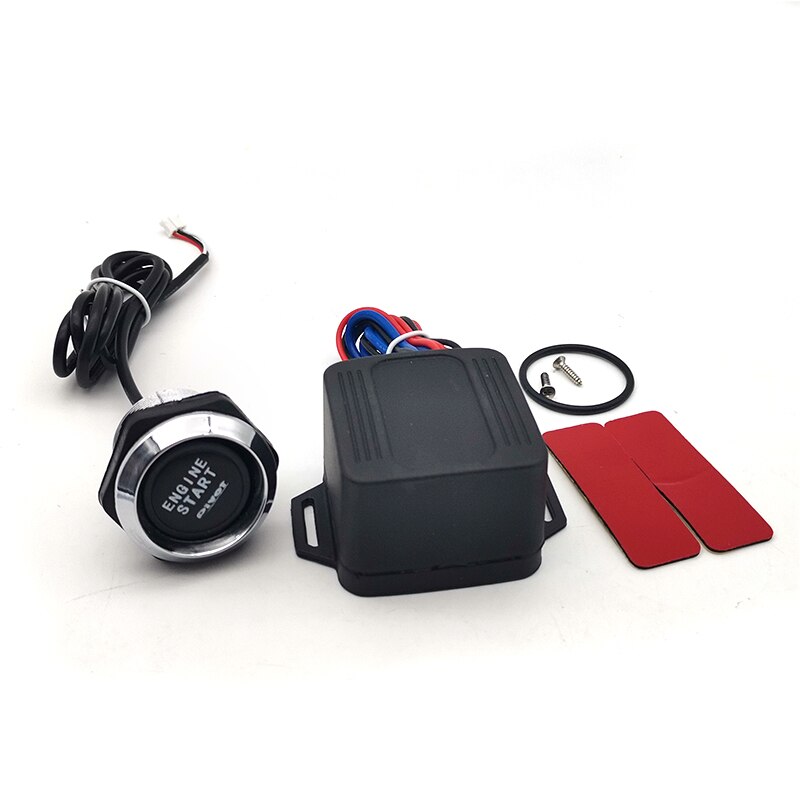 Kit de démarreur d&#39;allumage de moteur de voiture sans clé, 12V, LED bleu