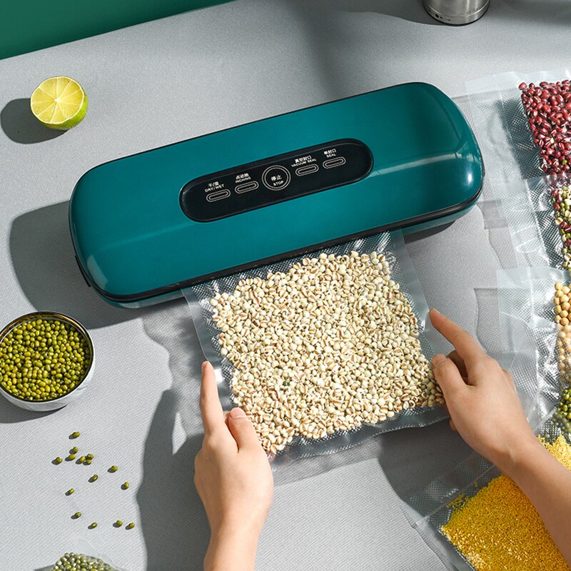 Witte Dolfijn Food Vacuum Sealer Verpakking Machine Keuken Opslag Met 10 Pcs Gratis Voedsel Saver Zakken Sluitmachine