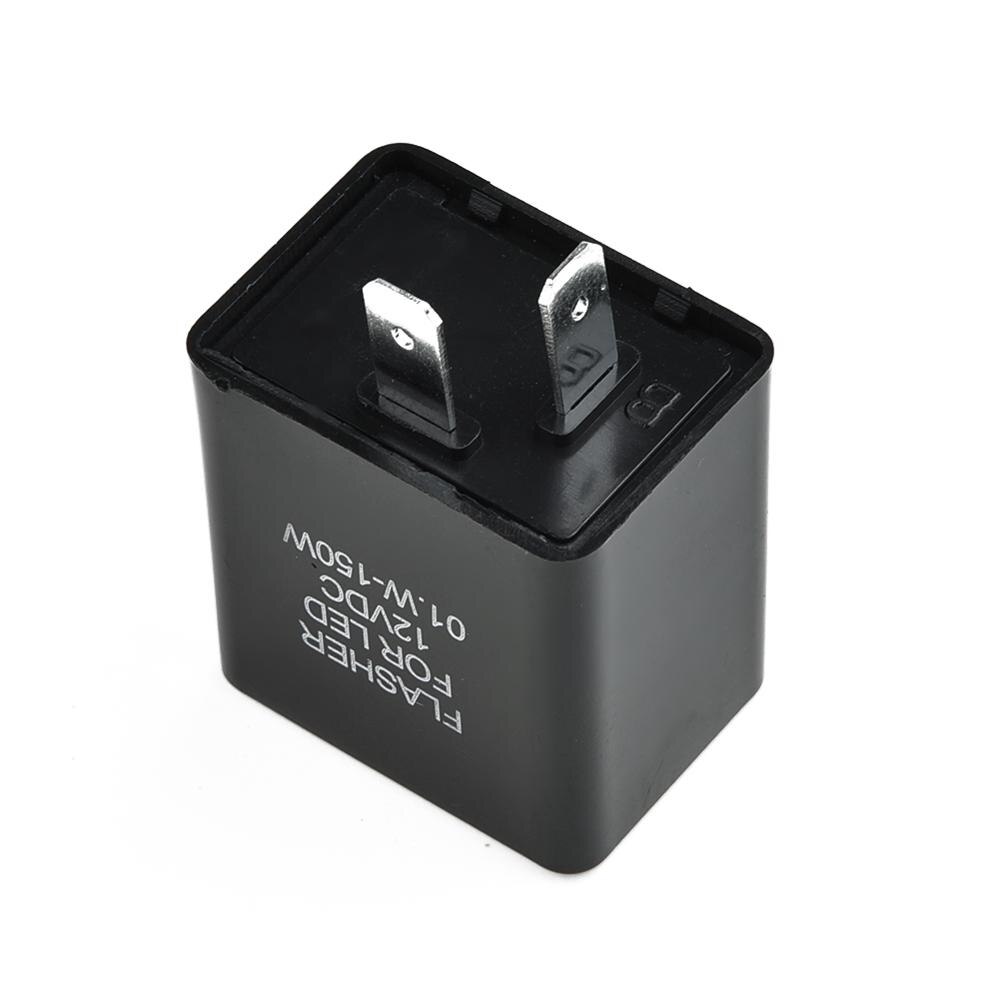 12v led blinklys relæ blinkende udskiftning pvc plast 2- pin fix til blinklys lys sort led blinklys relæ accessori auto