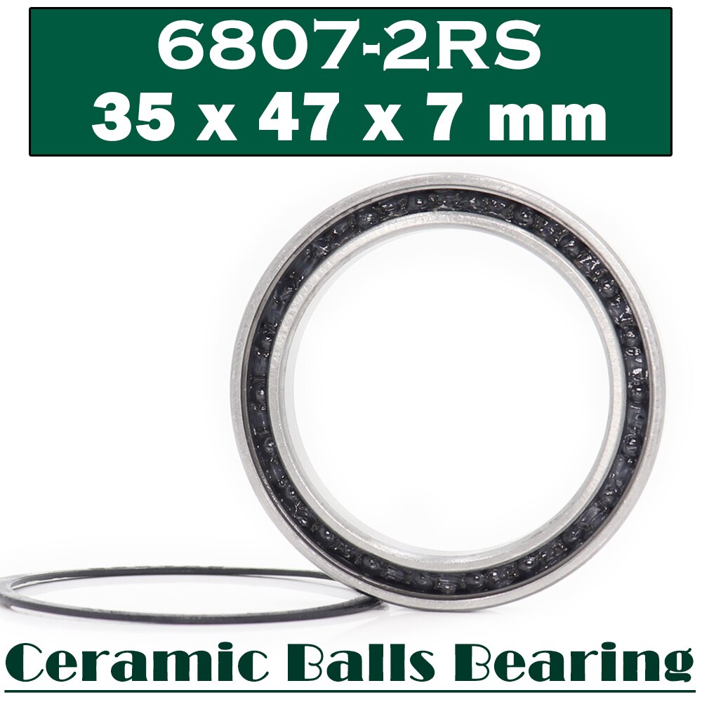 6807 hybrid keramiske lejer 35*47*7 mm ( 1 pc )  cykel bundbeslag reservedele 6807rs si3 n 4 kuglelejer