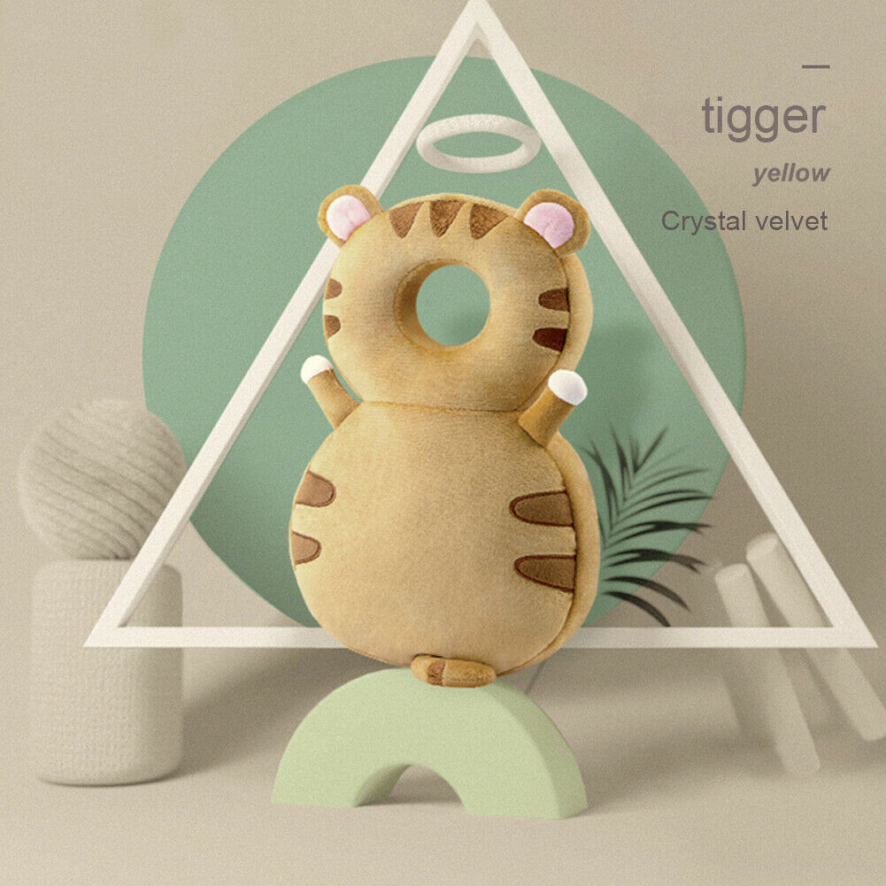 Adorável bebê recém-nascido da criança protetor de cabeça almofada de segurança para trás evitar feridos unicórnio abelha cartoon almofadas de segurança 1-3y: Little Tiger