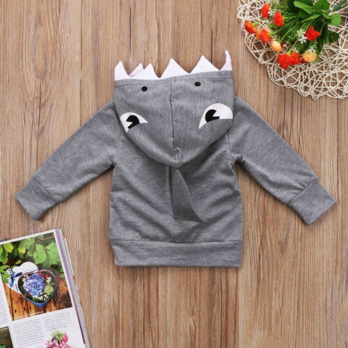Casual Toddler Kids Boys Shark Hooded Tops Hoodie Pocket Jacket for Boy Coat Outerwear