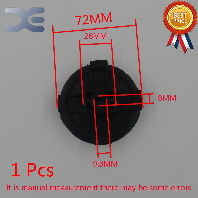 1 st brödbakdelar plast kugghjul diameter 72mm tjocklek 23mm