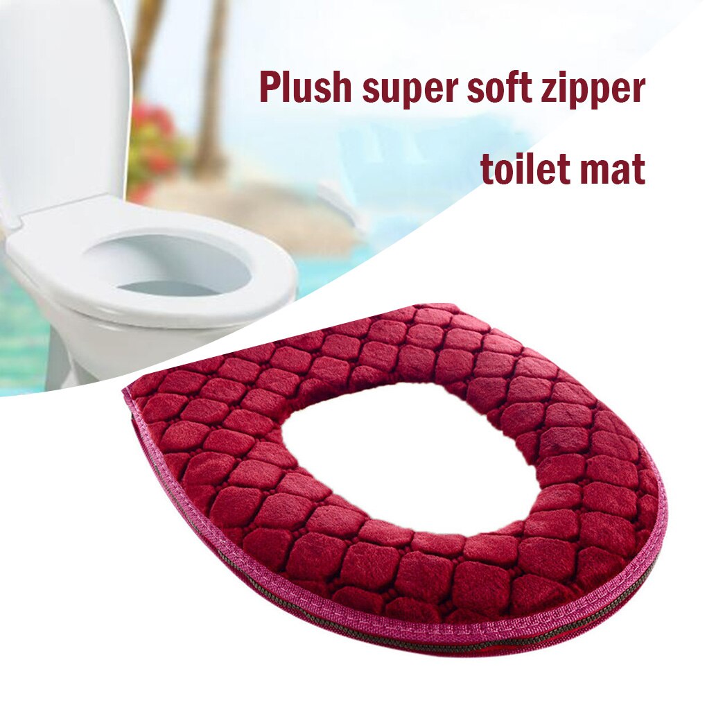 Badkamer Toilet Seat Cover Zachte Pluche Wasbare W... U2013 Grandado