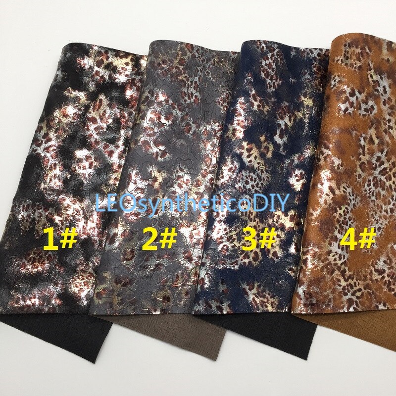 1pc 21 x 29cm luipaardprint imitatieleer stof, synthetisch leer stof leren vellen voor het maken van strikken leosyntheticodiy  t427a