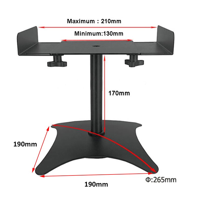 1 Pair Speaker Rack Adjustable Size Tray Audio Bracket Desktop Monitor Rack Angle Tray Desktop Bracket for Genelec